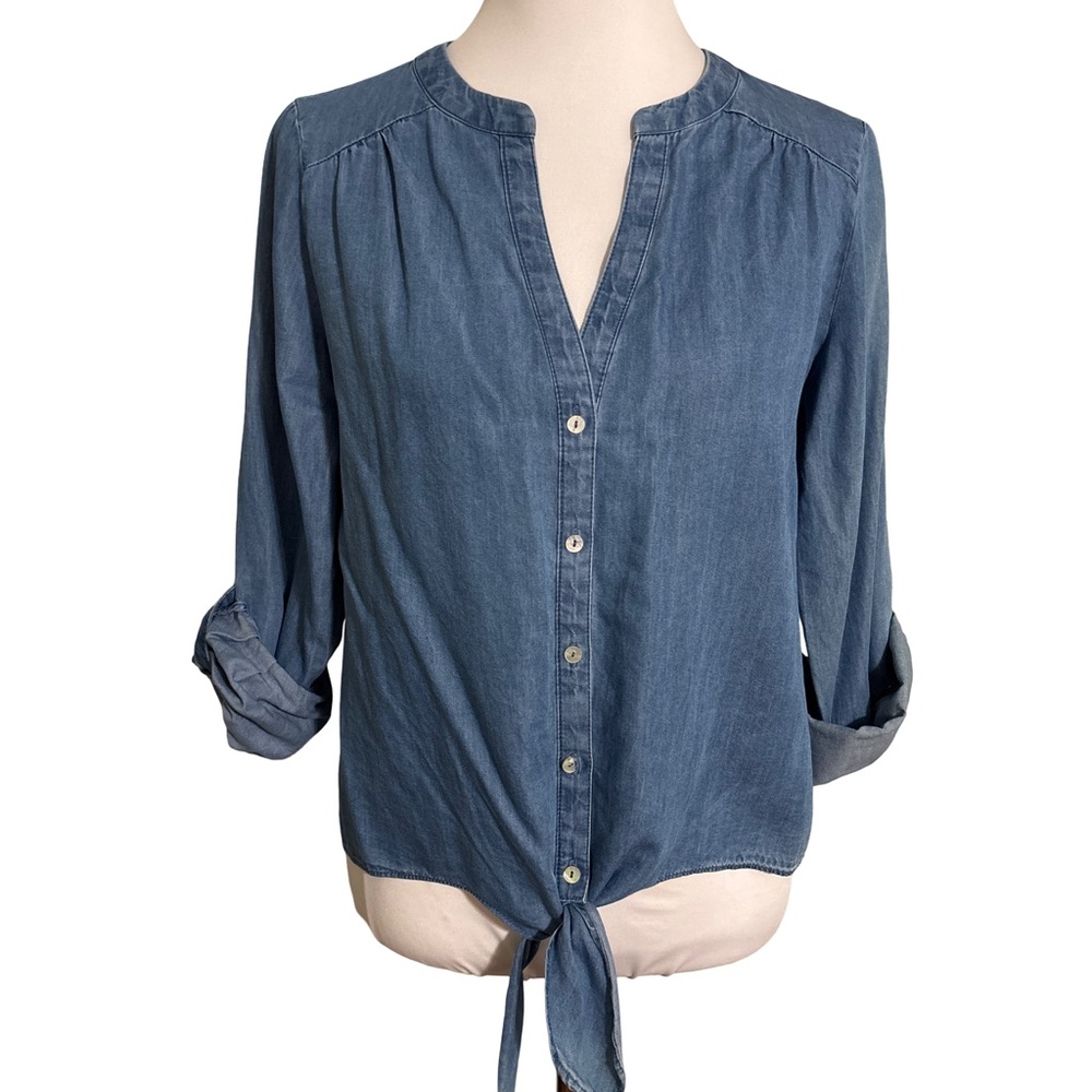Candies Denim Blue Button Down Shirt